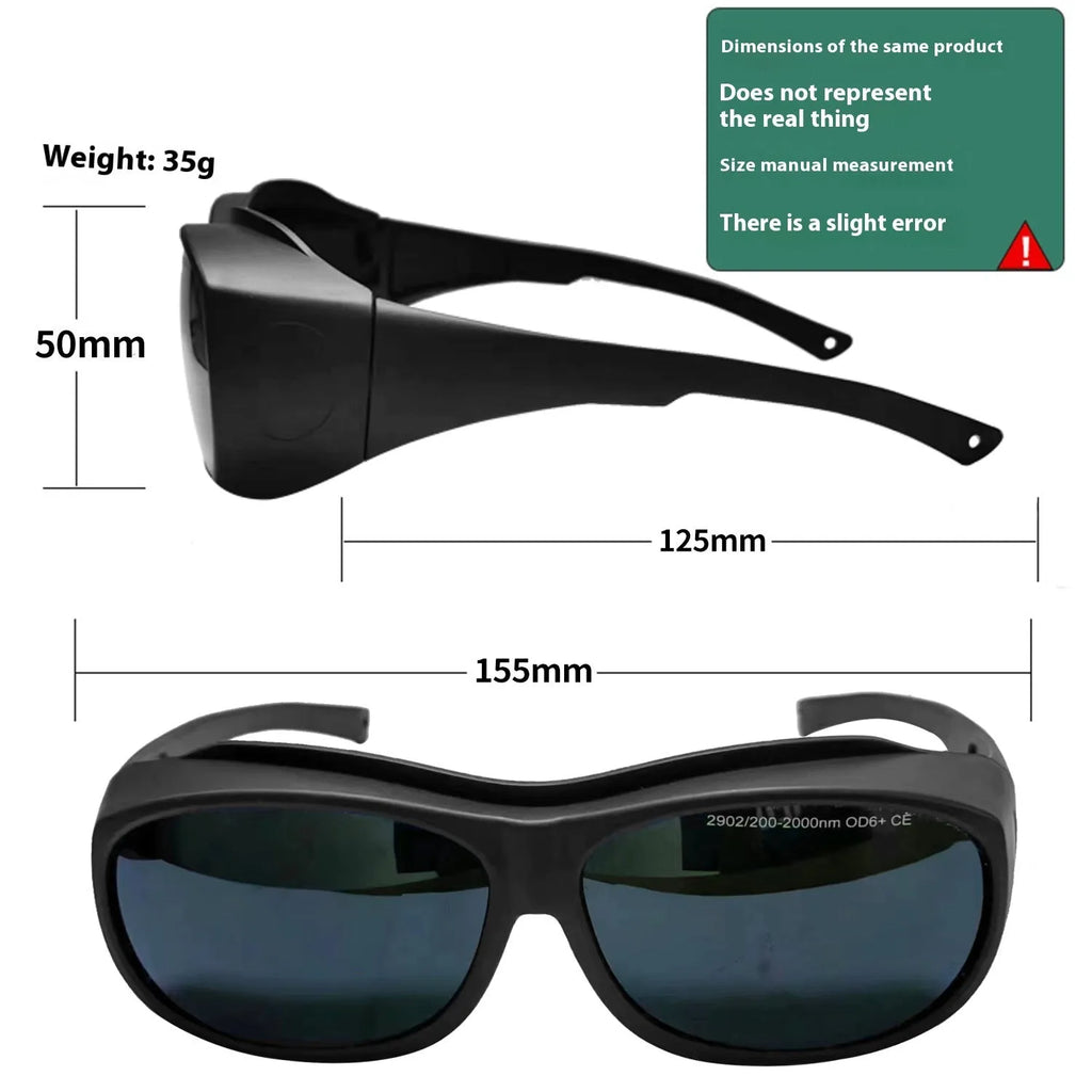 Laser protection goggles for 200-2000nm wavelength with protective case