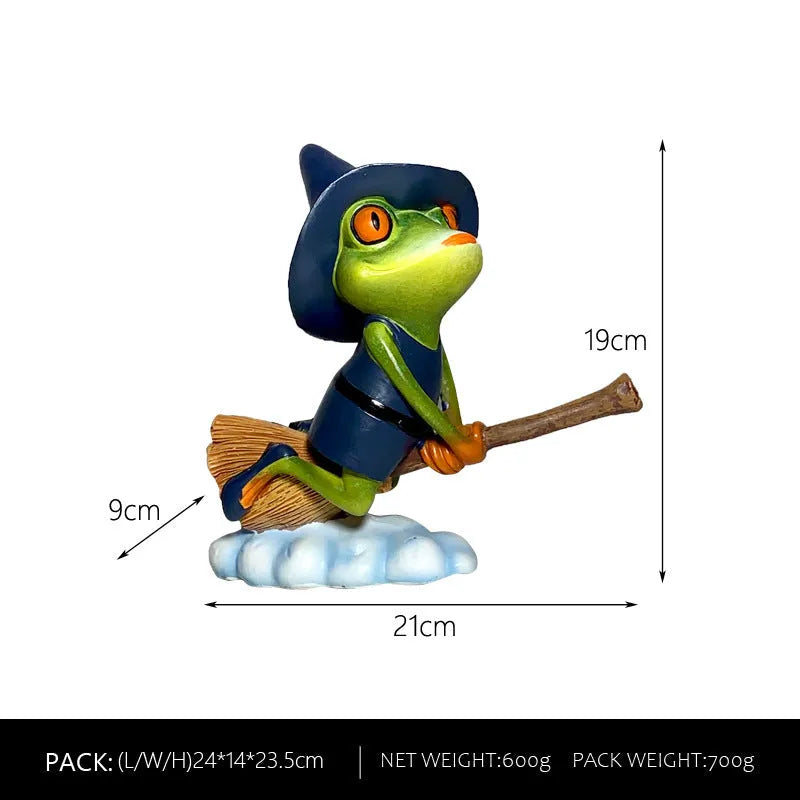 RDW123 Magic Frog colour European style plastic and resin yoga frog ornament on a shelf.