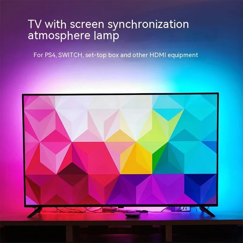 Smart TV ambience light strip with app control for sync colour background lighting