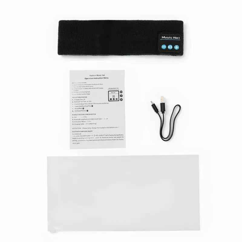 Bluetooth 5.4 headband with removable washable sweatband in black, dark grey and grey-white colour options