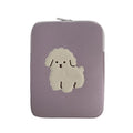 Portable blue polyester tablet liner bag for 11-inch devices with soft interior