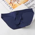Men's ice silk seamless briefs with bullet separation pouch in multiple colour options