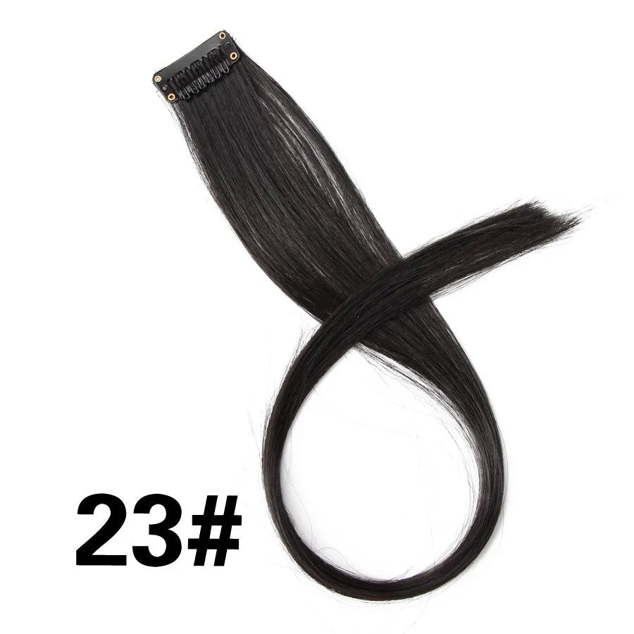 18 inch synthetic wig hair extension with natural wave, shown in multiple colour style options