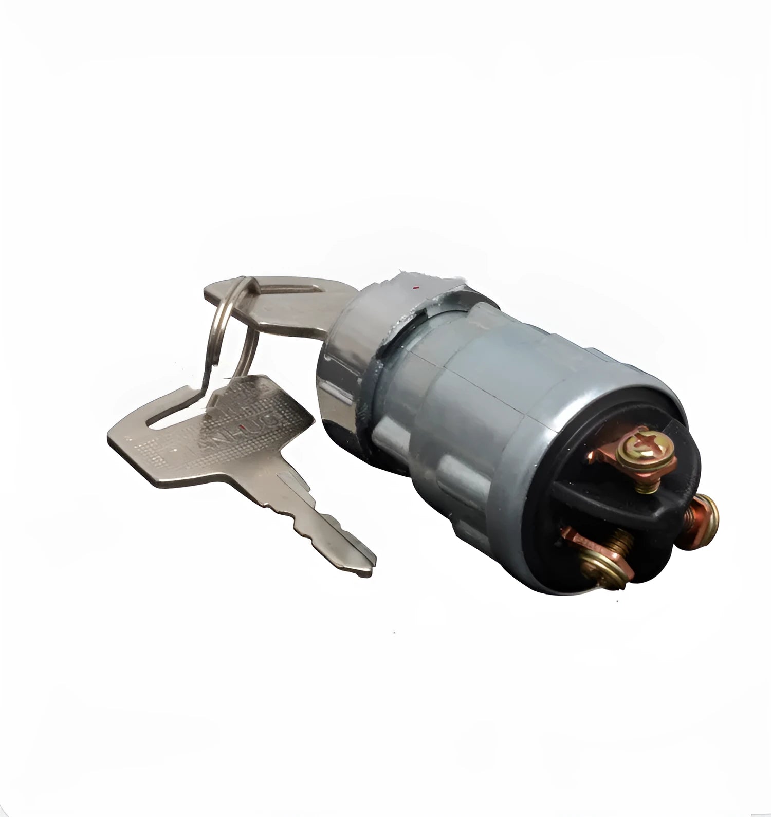 Copper vehicle ignition lock with key for trucks and forklifts