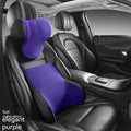 Memory foam car lumbar support pillow and matching headrest with oil-proof knitted fabric