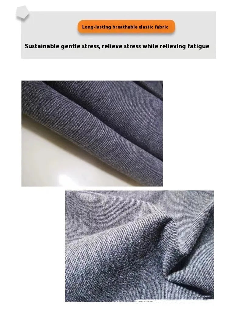 Heather Gray dog anxiety jacket warm vest in brocade cotton ponte-de-roma material