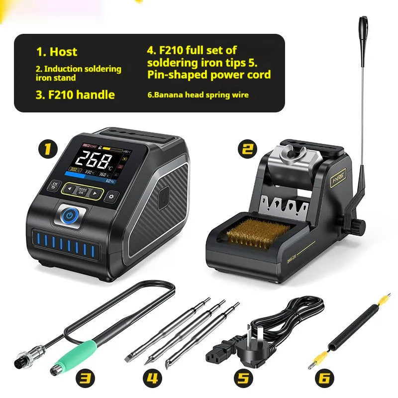Intelligent constant temperature soldering station with plug-in heating core, 110-250V input, for maintenance and welding