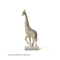 Wood colour European style resin giraffe ornament measuring 30.5 cm tall.