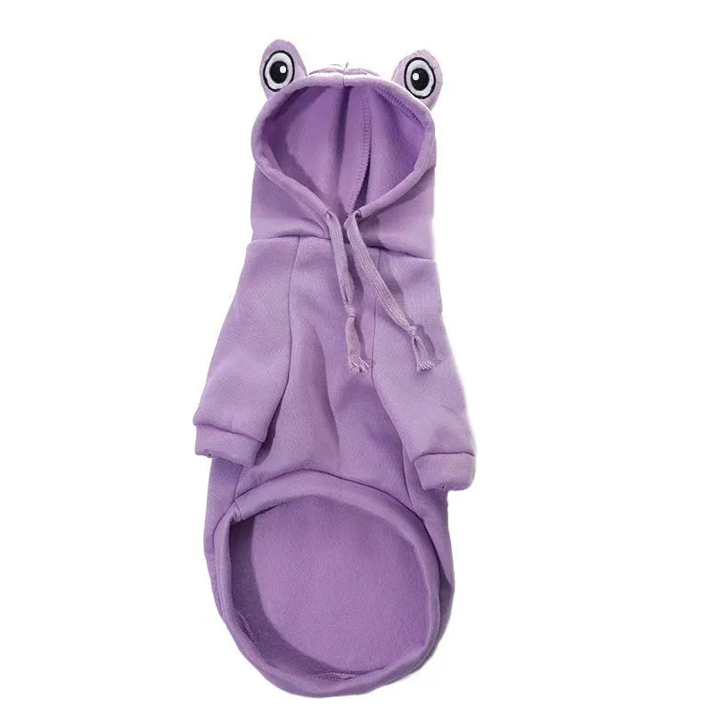Frog Dog small medium dog sweater in Bee Vest style, polyester fleece, sizes S to XXL, colourful pet clothing