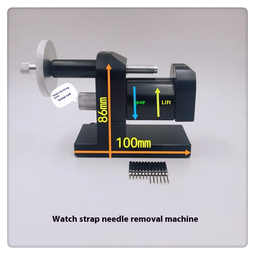 Professional watch strap removal tool kit with alloy steel strip dismantling machine and 12 piece set