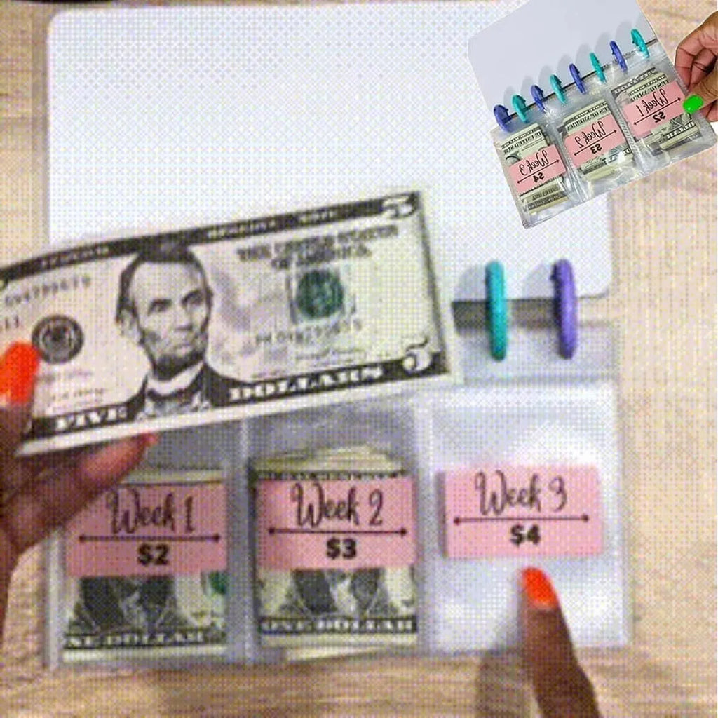 A5 reusable loose-leaf binder album set in plastic, 248 x 185mm, for cards, coupons and notes