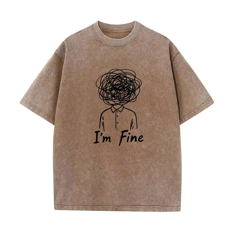 Pure cotton retro washed short sleeve pullover t-shirt for men, solid colour, available in multiple colours and sizes S to 5XL.