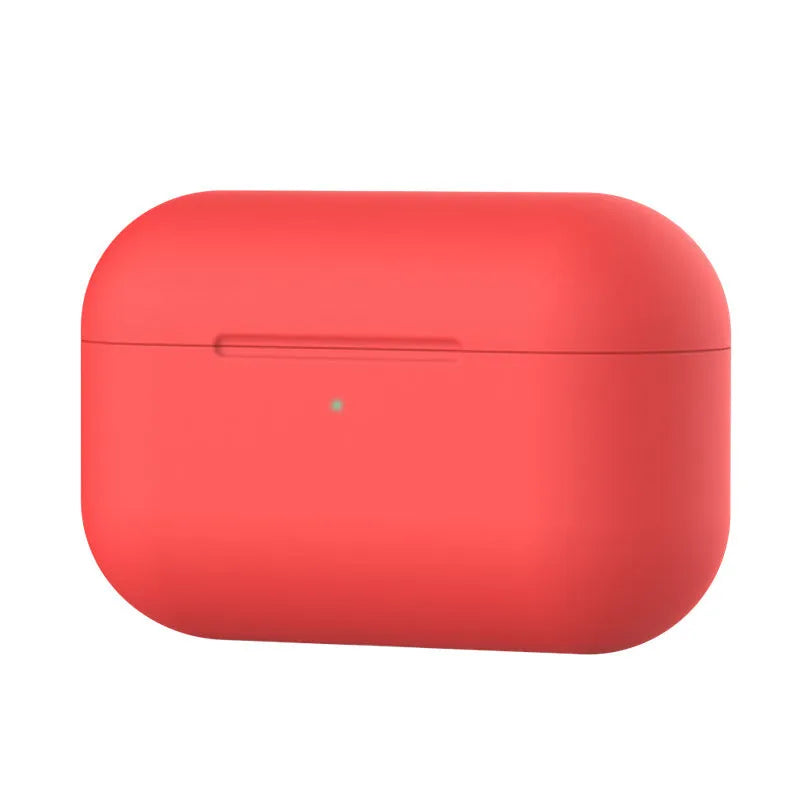 Soft silicone protective cover for AirPods Pro wireless headphones shown in multiple colour options.