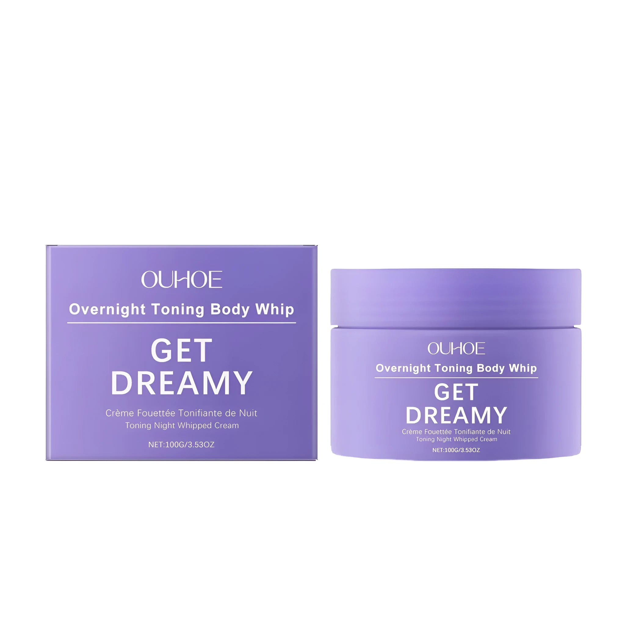 100g container of body firming cream with drunken eggplant root extract and vitamin E.