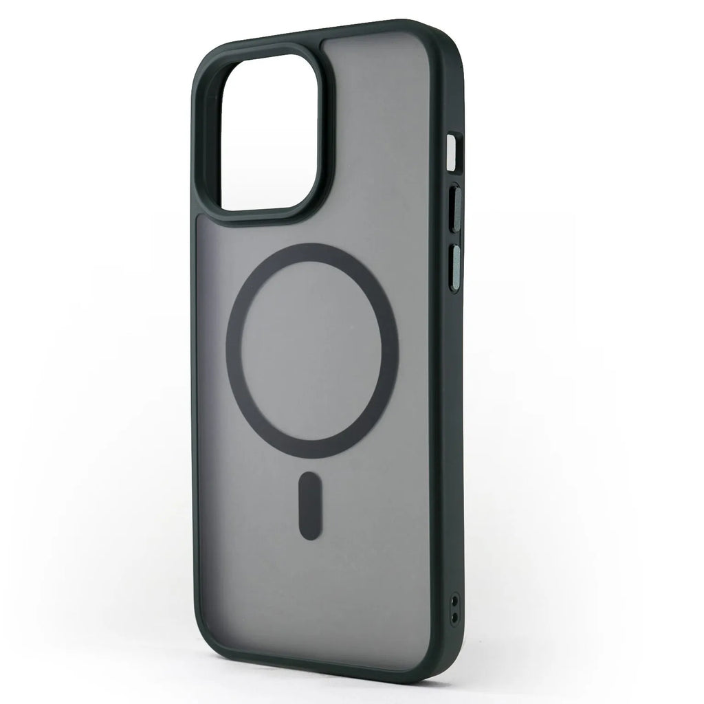 Magnetic skin-feel matte phone case with mute key cut-out for Apple iPhone, shown in cherry powder
