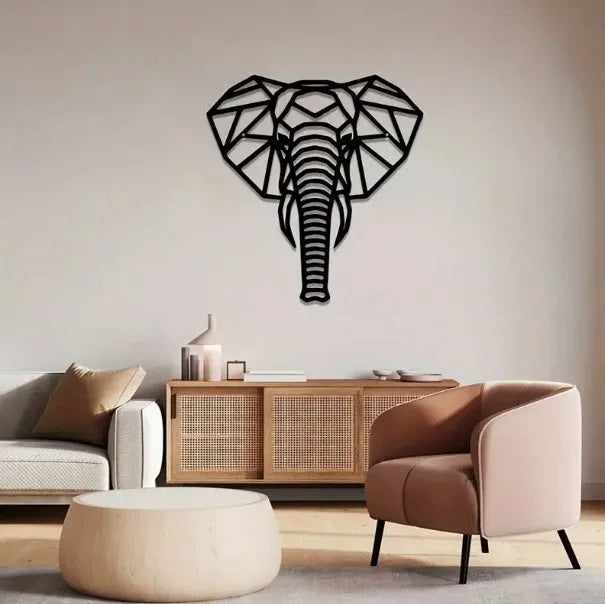 Metal elephant wall decoration American style animal wall hanging in two sizes