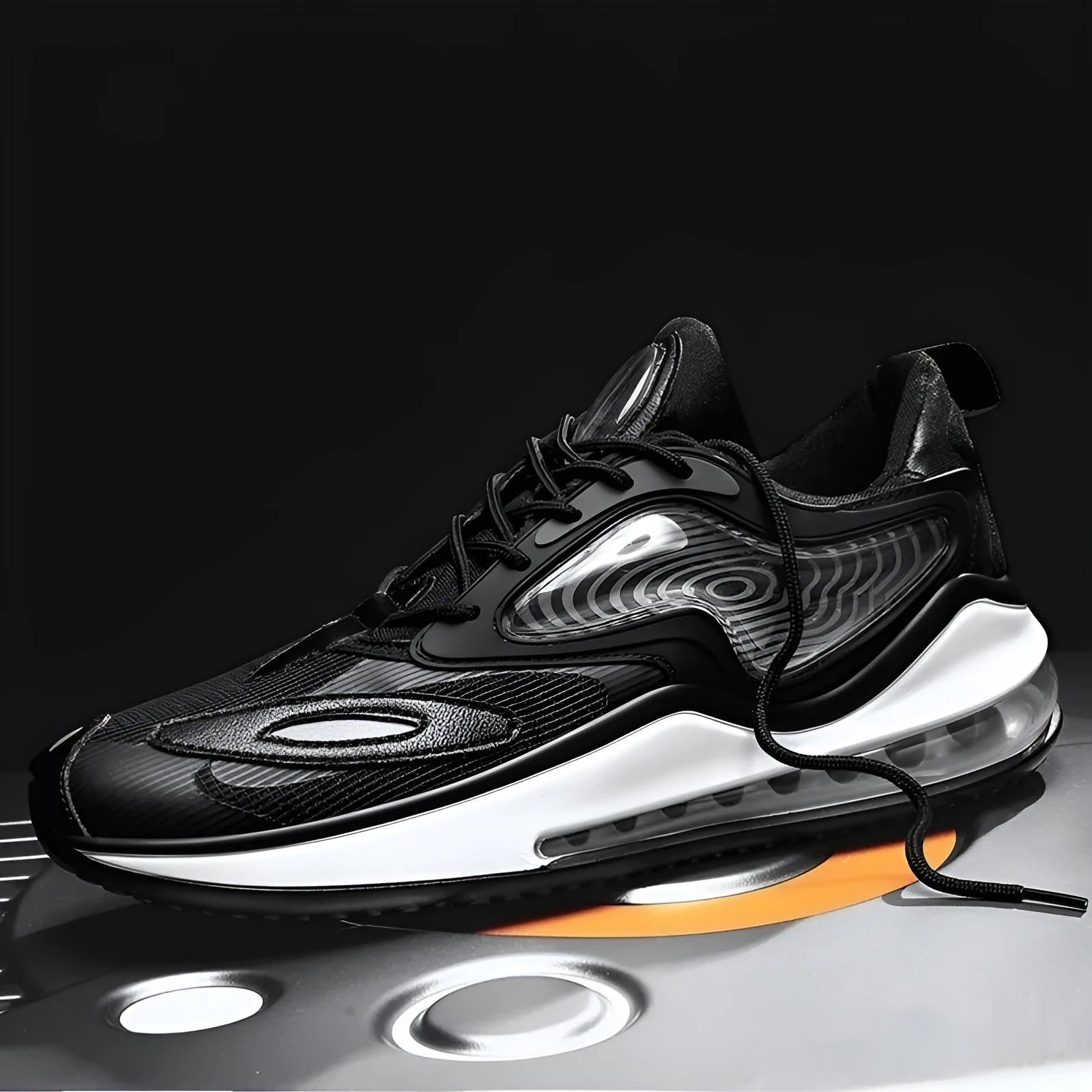 Summer air cushion men's shoes with height increasing function and rubber soles in casual style