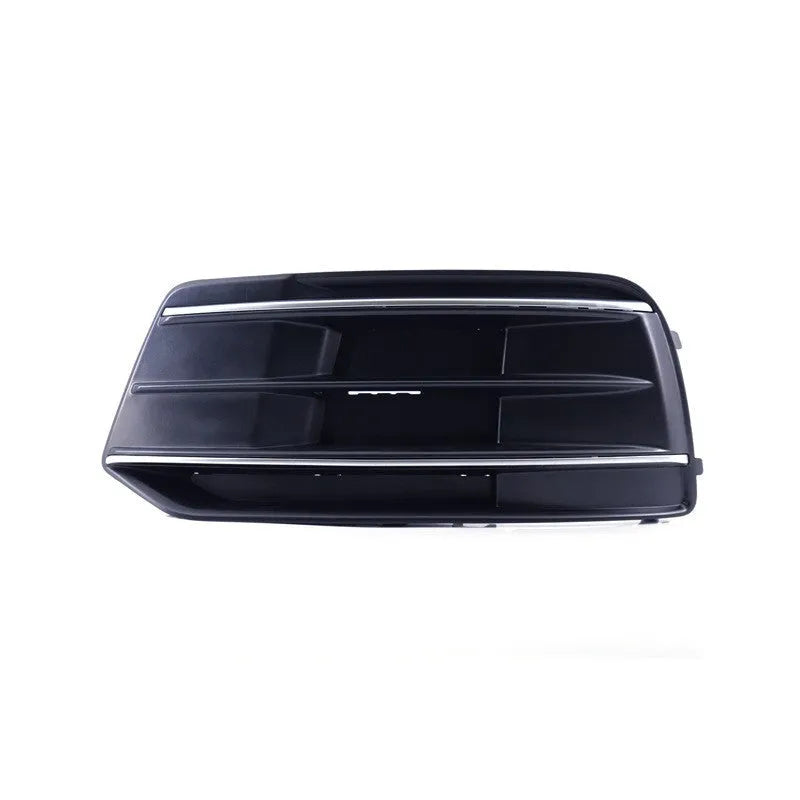 Audi Q5 front bumper lower grille fog light frame replacement part in matte black for 2018-2022 models.
