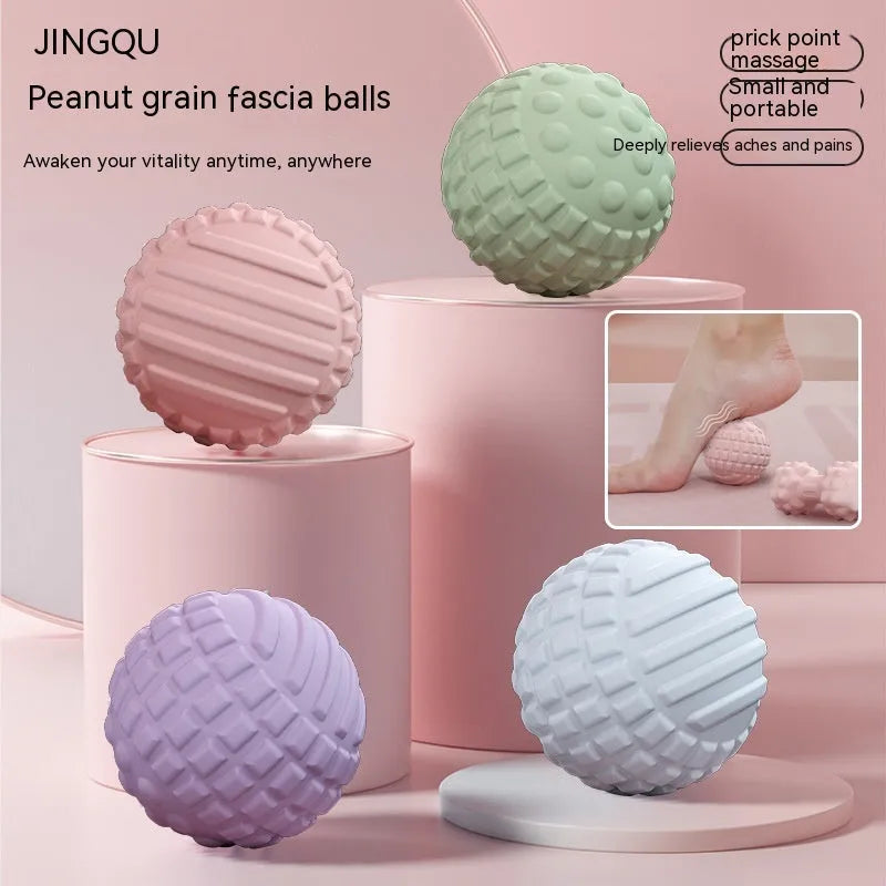 6 cm TPR foot massage ball in choice of four colours for plantar fascia relief