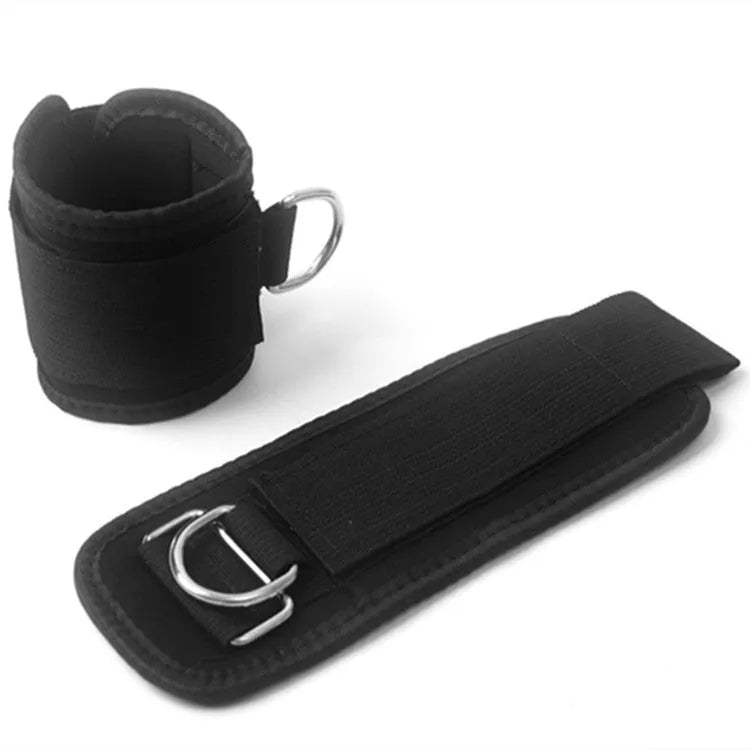 Black taekwondo leg training pull rope set with resistance bands for explosive force development