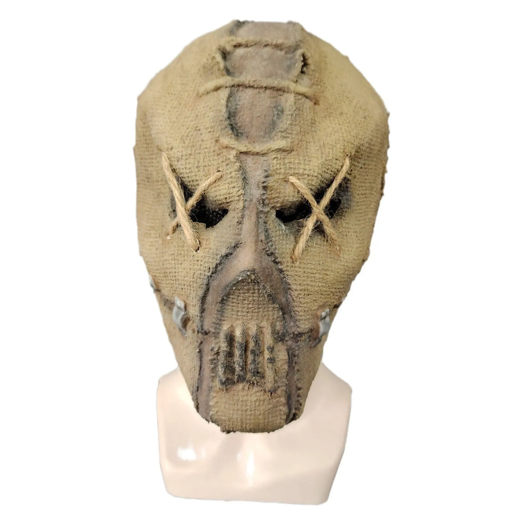 Latex scar skull horror mask head cover showing full-head coverage with detailed scarring