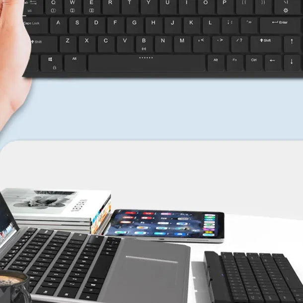 RK925 Bluetooth mechanical keyboard with low axis, black casing, for computer tablet and phone use