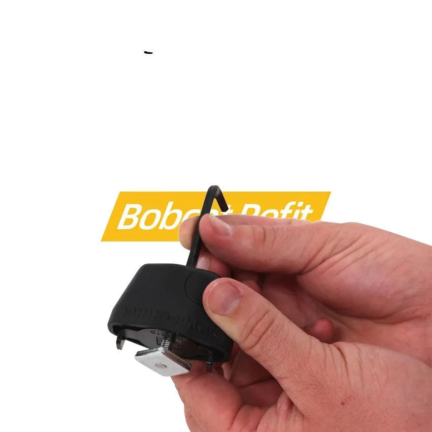 Plastic-sheathed steel cable lock for securing equipment to a roof rack or ladder.