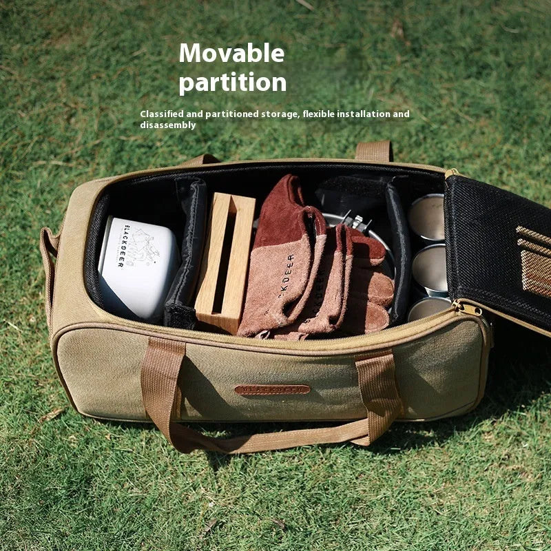 Outdoor camping storage bag made of Oxford cloth for cookware, gas tank, and stove, 16L or 35L size