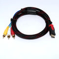 HDMI to AV15 M conversion wire measuring 1.5 metres with alloy connectors and injection moulded housing