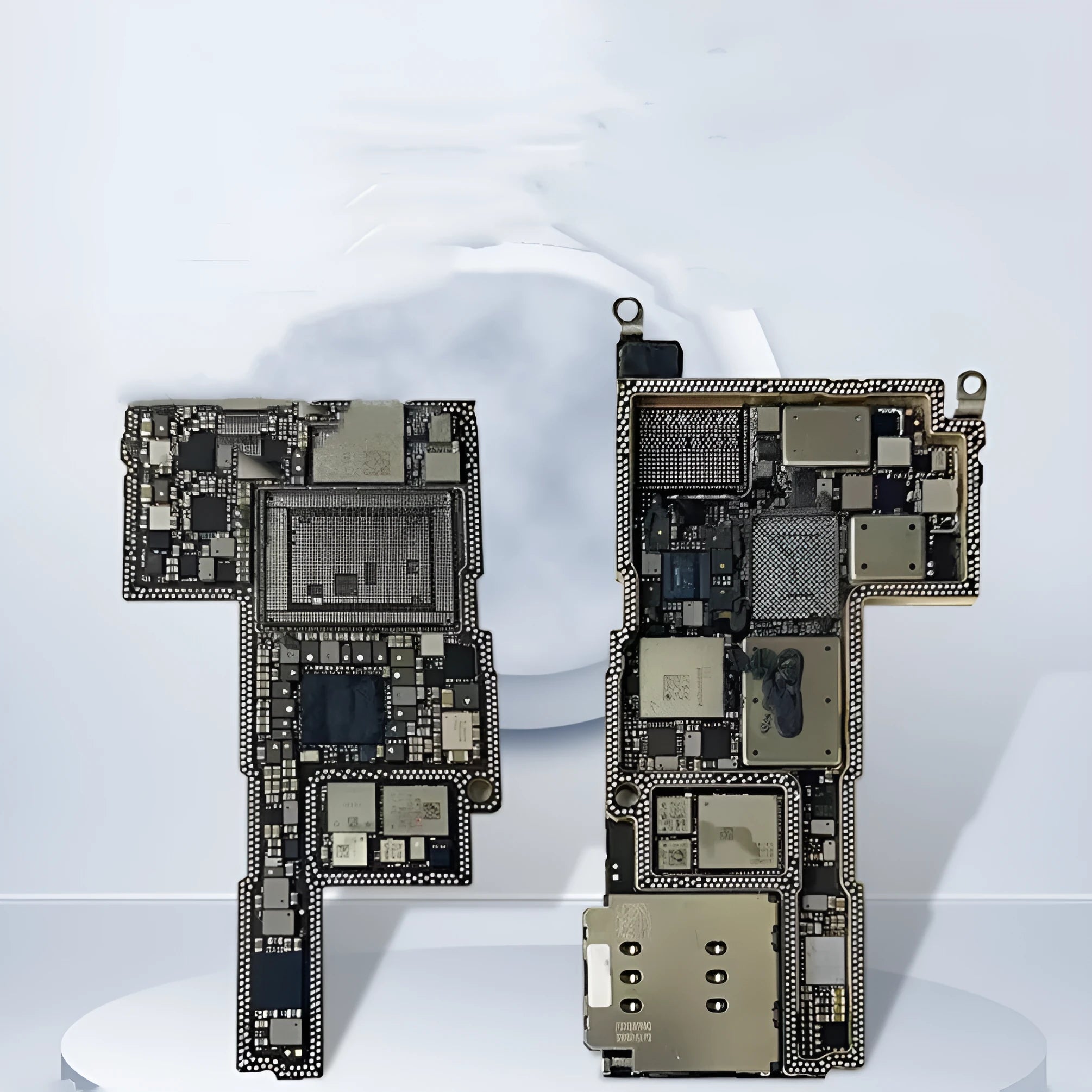 Silver iPhone 13 Pro Mini motherboard grinding board for mobile phone repair