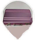Slim aluminium alloy card holder in six colour options: red, blue, black, silver, pink, gold.