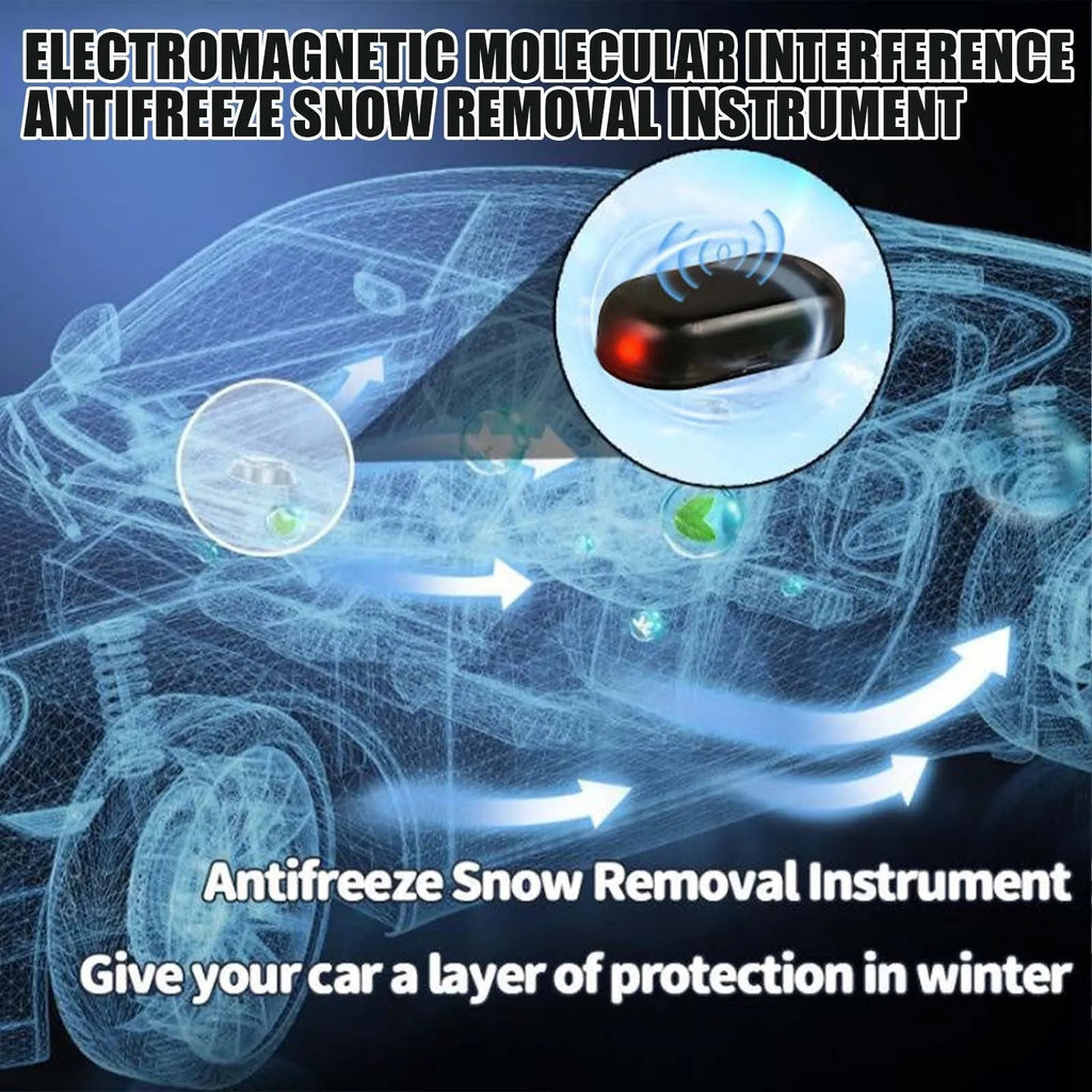 Small black rectangular car de-icing tool for snow and sleet removal, measuring 5cm long.