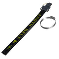 Black car electrostatic grounding chain made of rubber and copper wire, measuring 370mm in length.