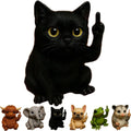 Mini resin animal middle finger doll ornament in chosen animal style.
