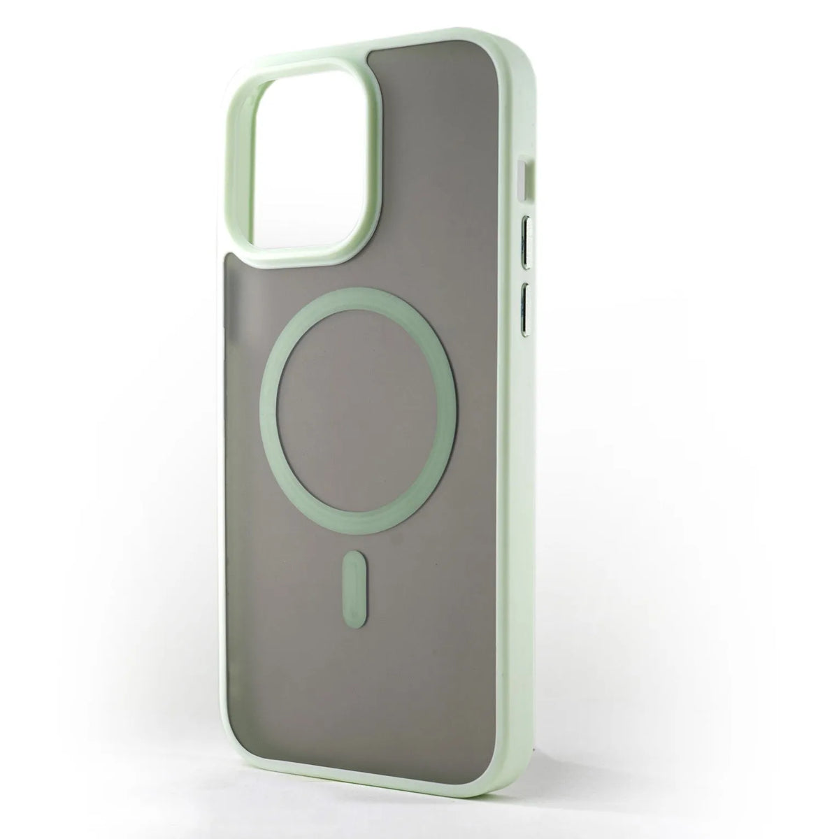 Magnetic skin-feel matte phone case with mute key cut-out for Apple iPhone, shown in cherry powder