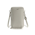 Lychee pattern crossbody mobile phone bag for women, compact size 19x11.5x4cm, PU leather, 6 colours