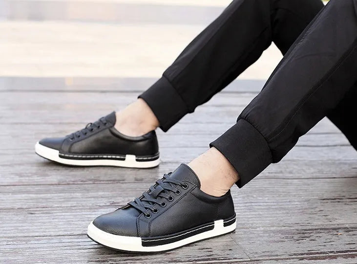 Handmade men casual shoes with rubber sole and front tie lace up in brown colour on display