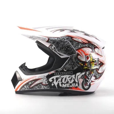 Dual-use motorcycle and mountain bike helmet with hard ABS shell in black colour