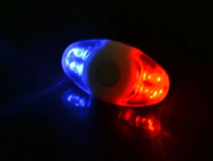 Cool equipment tail light showing red and blue 4LED lamp beads and adjustable base