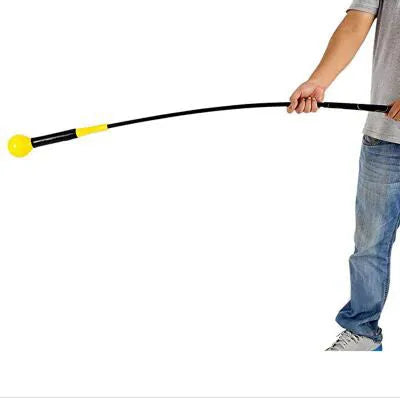 Golf swing trainer with imported silica gel, glass fiber and TPU, 115cm maximum length, blue green red yellow options
