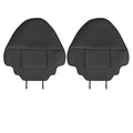 Black leather motorcycle seat anti-kick pad measuring 68cm by 42cm for full coverage protection