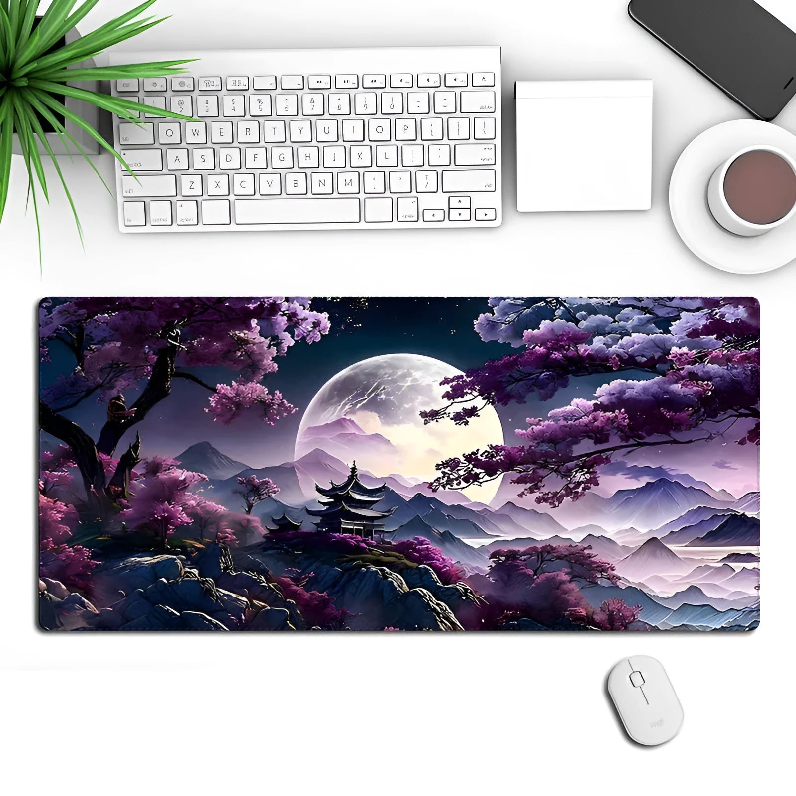 Large 400x900mm gaming mouse pad with precision lock edge and non-slip rubber base