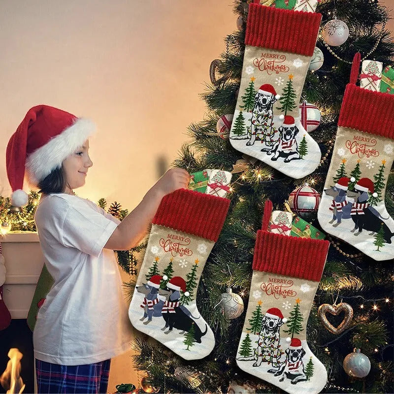 46cm cloth Christmas pendant with pet sock patterns in pastoral or American style