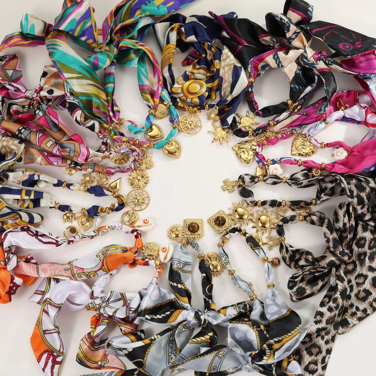 Women's European style scarf series stainless steel necklace with 18K electroplating, regular chain, yellow colour