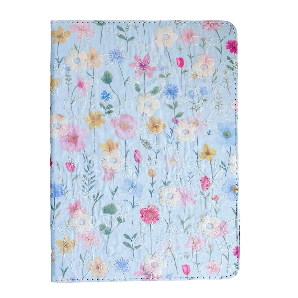Imitation leather iPad protective case with pen slot in azure colour, tri-fold stand mode