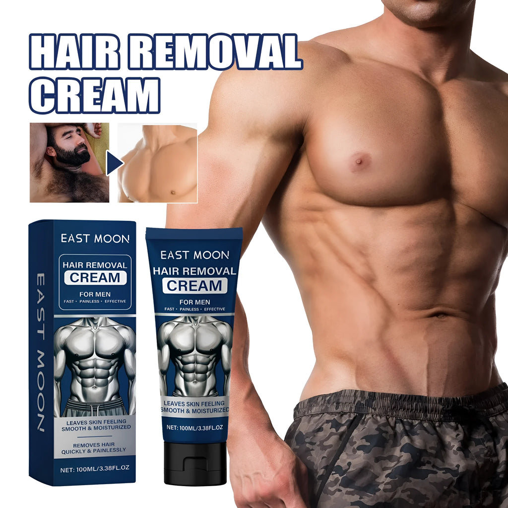 100ml tube of men's mild hair removal cream for beard, armpit, hand and leg depilation