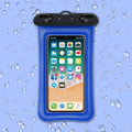 Double airbag waterproof phone pouch in orange made of imported PVC with 45cm rope