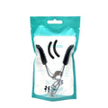 Carbon steel bitstock eyelash curler with chrome finish and plastic handle