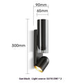 Rotating adjustable Nordic LED wall lamp with 5W warm light in brushed gun black finish