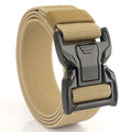 Outdoor canvas belt men's nylon tooling fashion belt with alloy buckle in black